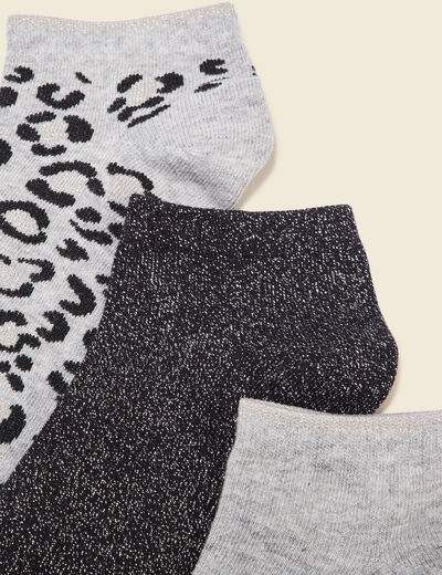 Lot 3 paires chaussettes gris femme