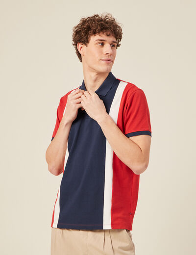 Polo manches courtes orange foncé homme