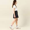 Jupe-short droite noir femme