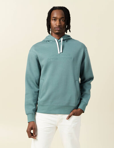 Sweat à capuche vert foncé homme