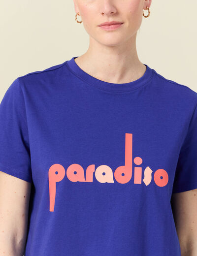 T-shirt éco-responsable bleu violet femme