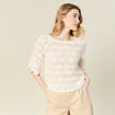 T-shirt manches courtes ecru femme