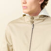 Blouson col montant manches longues beige homme