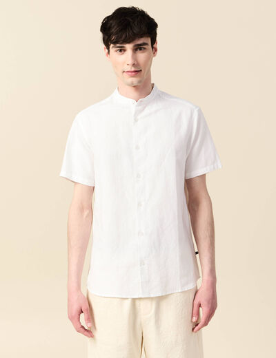 Chemise manches courtes blanc homme
