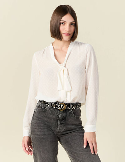 Chemise éco-responsable ecru femme