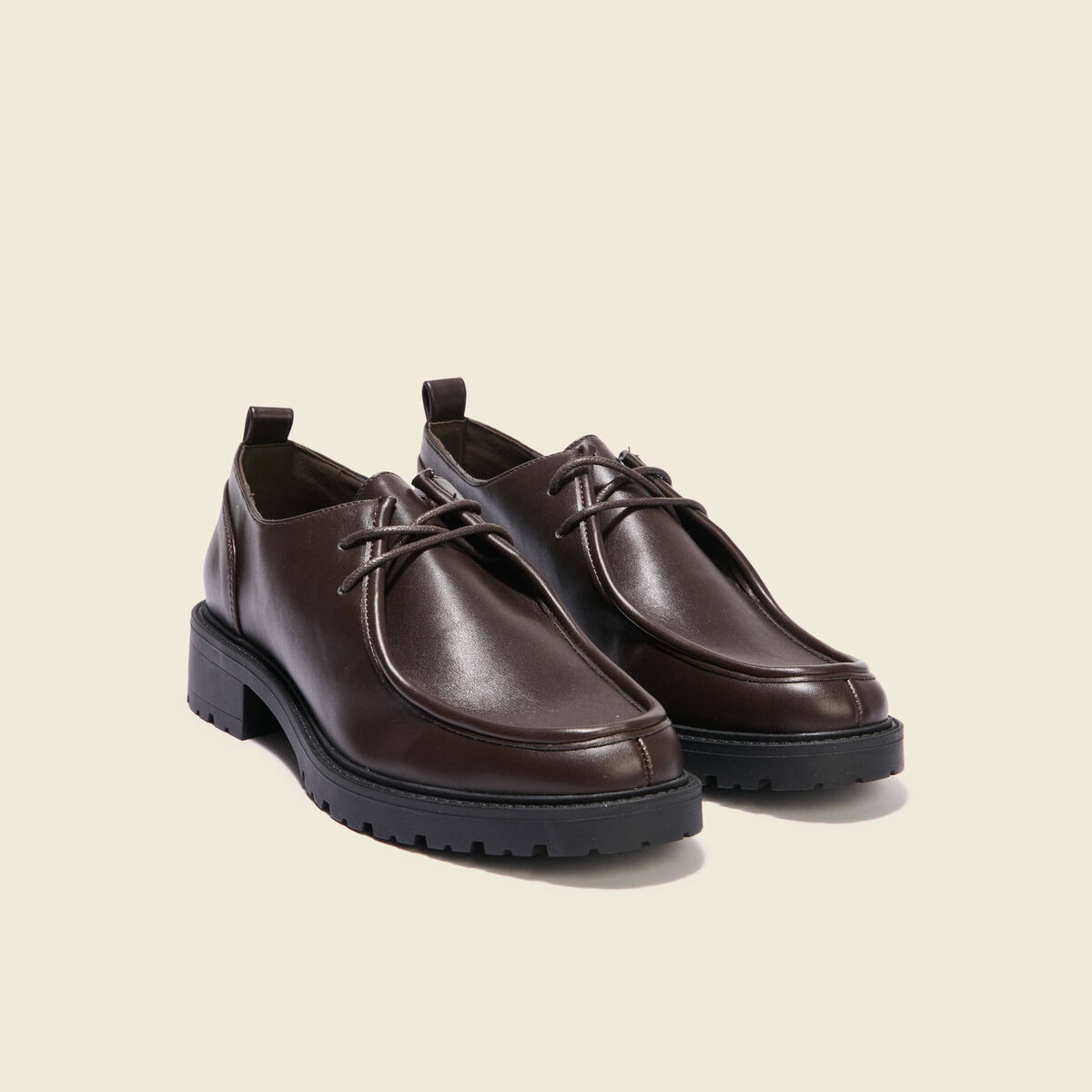 Derbies marron foncé femme