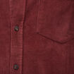 Chemise col classique en velours bordeaux homme