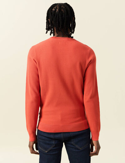 Pull éco-responsable orange homme