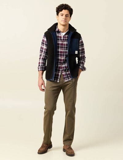 Pantalon chino straight camel homme