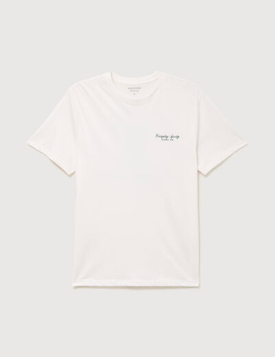 T-shirt en coton ecru homme