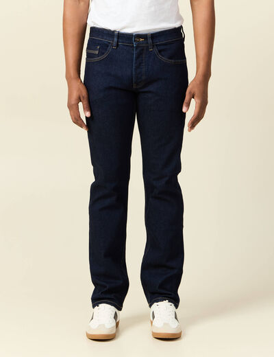 Jeans regular longueur 34 denim brut clean homme