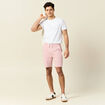 Short éco-responsable rose pastel homme