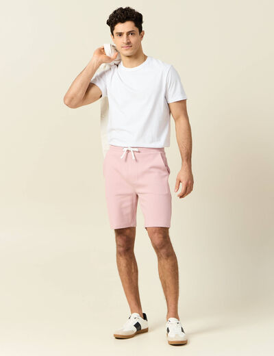 Short éco-responsable rose pastel homme