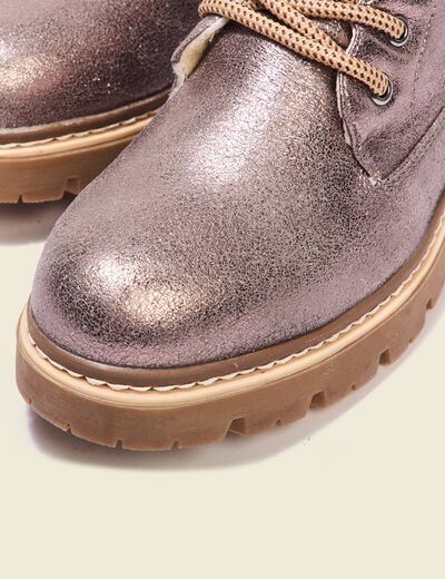 Bottines irisées beige femme