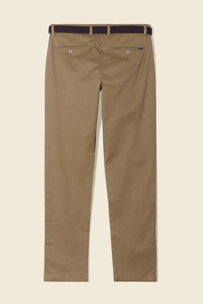 Pantalon chino straight vert kaki homme