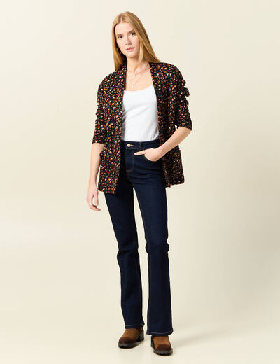 Gilet manches longues multicolore femme