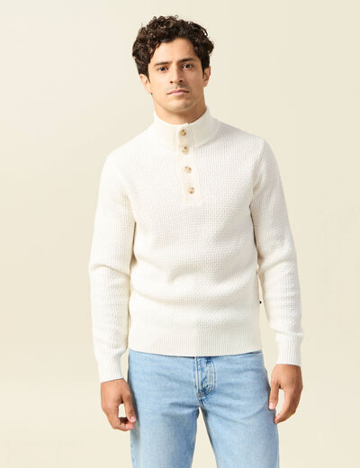 Pull ecru homme
