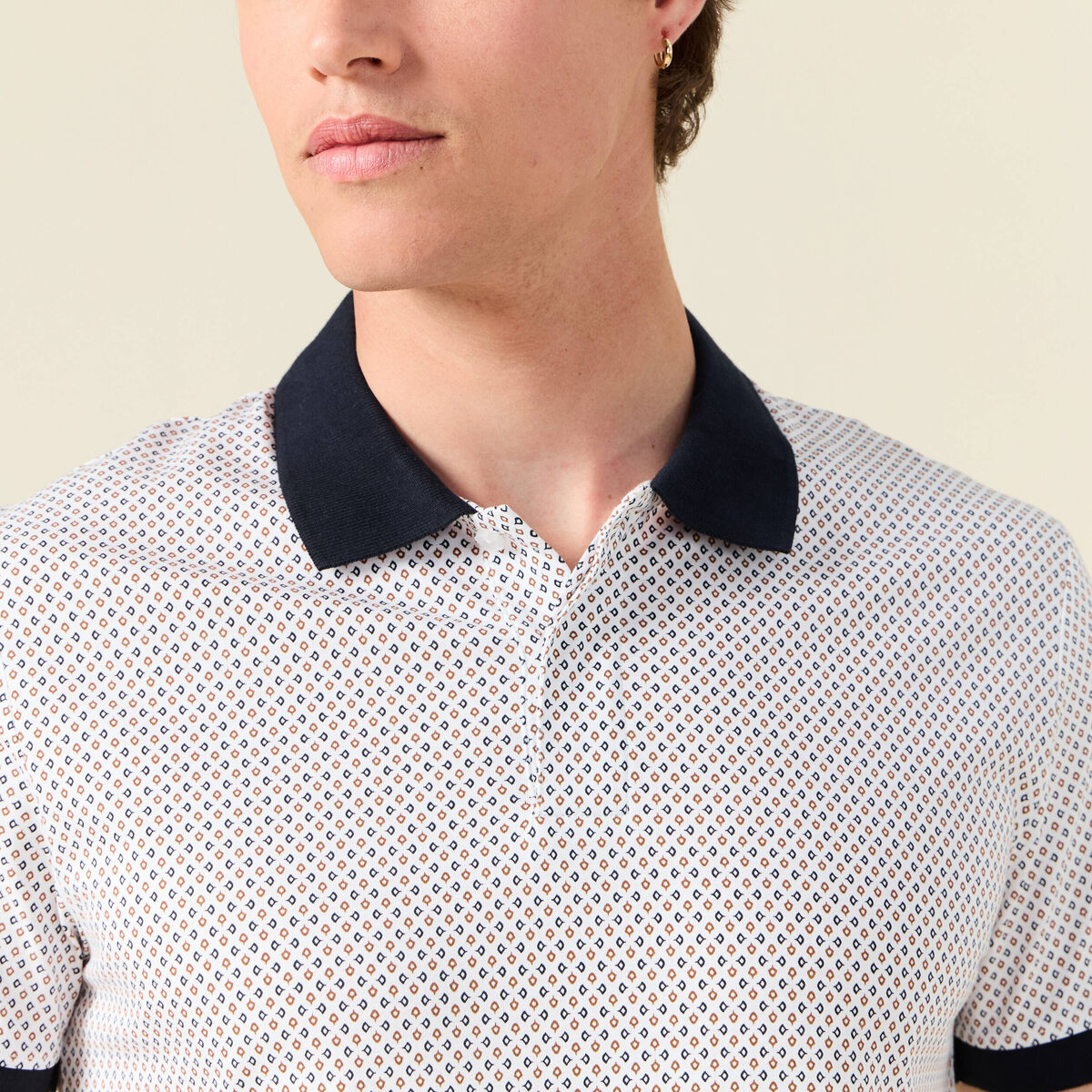 Polo éco-responsable blanc homme