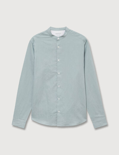 Chemise manches longues vert clair homme