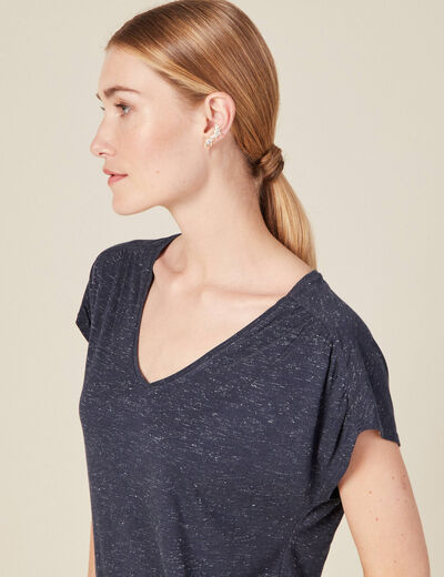 T-shirt manches courtes gris foncé femme