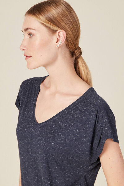 T-shirt manches courtes gris foncé femme