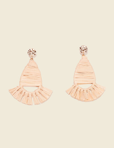 Boucles d'oreilles pendantes sable femme
