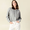 Sweat à capuche gris femme
