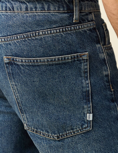 Jeans large longueur 32 en coton bleu homme