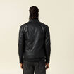 Veste biker simili cuir noir homme