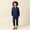 Chemise oversize en coton denim stone femme