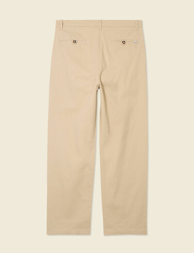 Pantalon chino à pinces sable homme