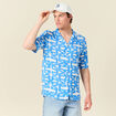 Chemise manches courtes bleu homme