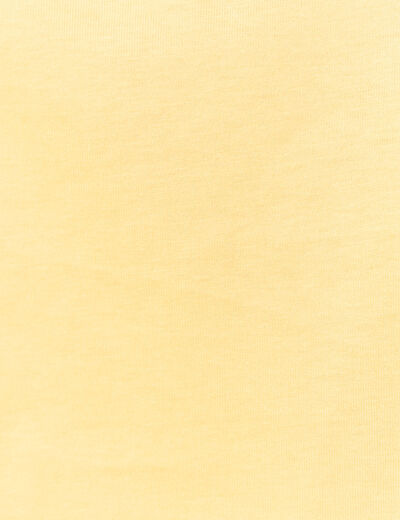 T-shirt manches courtes jaune moutarde femme