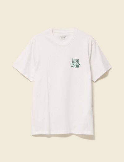 T-shirt en coton ecru homme