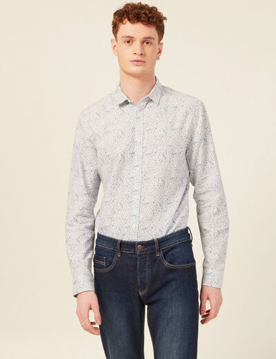 Chemise manches longues bleu homme