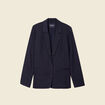 Veste blazer éco-responsable bleu femme