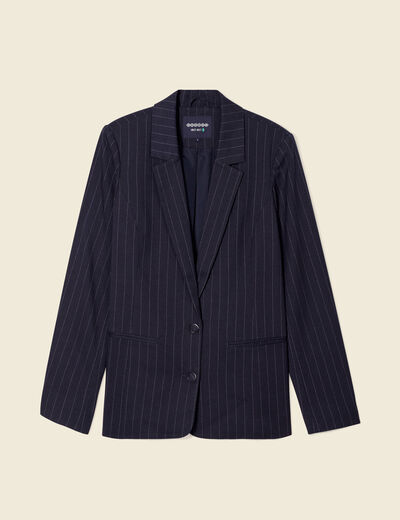 Veste blazer éco-responsable bleu femme