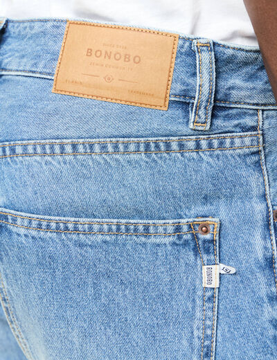 Jeans relax 5 poches denim used homme
