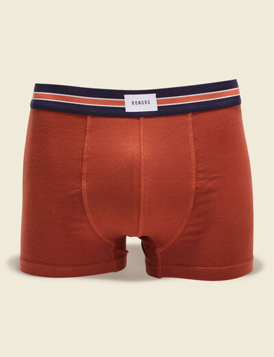Lot 2 boxers marron cognac homme