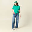 T-shirt manches courtes noeud vert femme