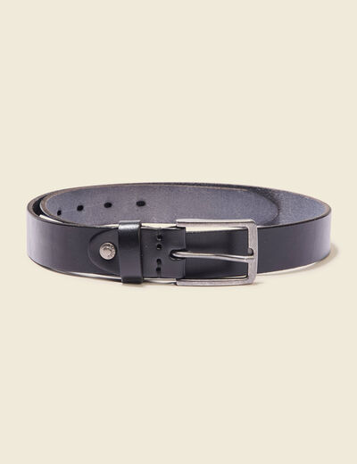 Ceinture en cuir noir homme