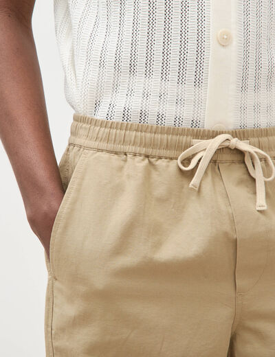 Pantalon coupe straight vert olive homme