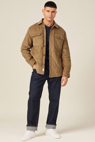 Surchemise éco-responsable beige homme