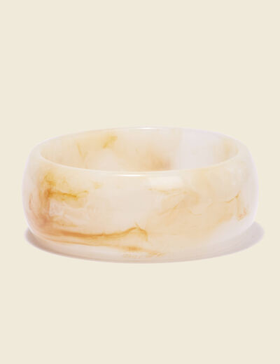 Bracelet manchette ecru femme