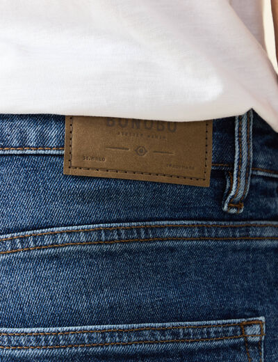 Jeans straight taille tapered denim stone homme