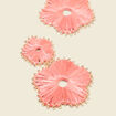 Boucles d'oreilles pendantes vieux rose femme