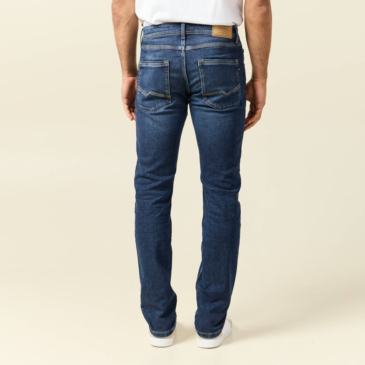 Jeans straight homme used L34 denim brut homme