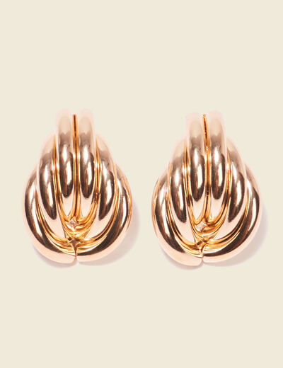 Boucles d'oreilles clous couleur or femme