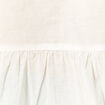 Chemise brod&eacute;e en coton manches longues ecru femme