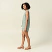 Veston sans manches vert kaki femme